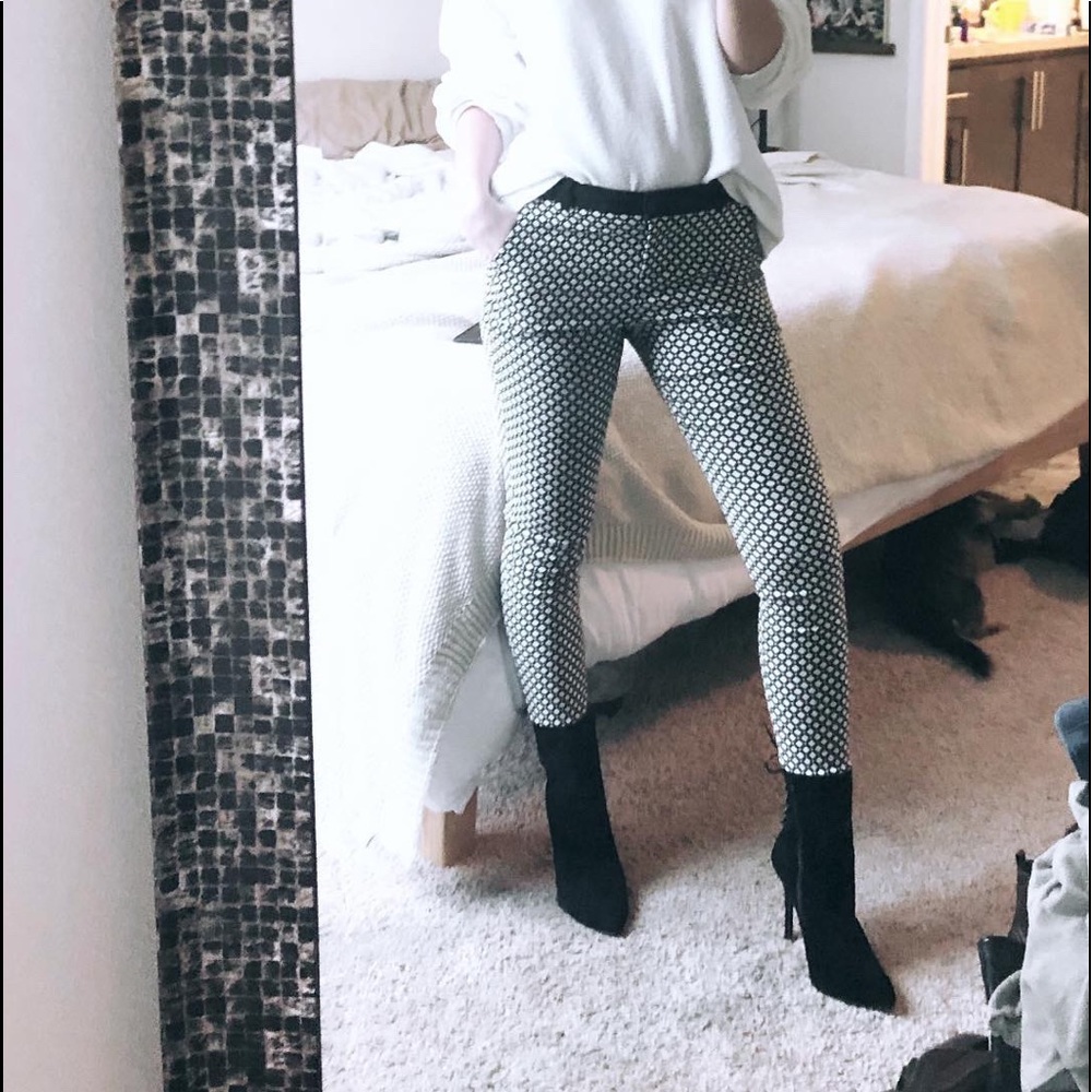 Textured trouser leggings